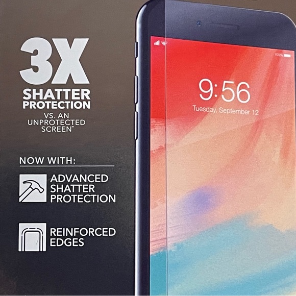 Zagg Invisible Shield Glass+ Screen Protector iPhone 8 Plus 7 Plus 6 Plus NIB - Picture 6 of 9